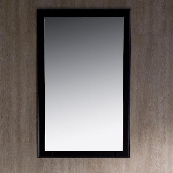 Oxford 20.00 in. W x 32.00 in. H Framed Rectangular Bathroom Vanity Mirror in Espresso