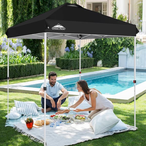 6.6 ft. x 6.6 ft. Outdoor Potable Pop-Up Canopy Tent with Roller Bag