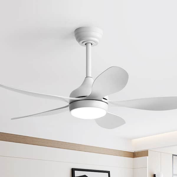 42 in. Integrated LED Indoor/Outdoor White Ceiling Fan with Light Kit and Remote Included