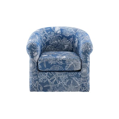 navy blue paisley accent chair