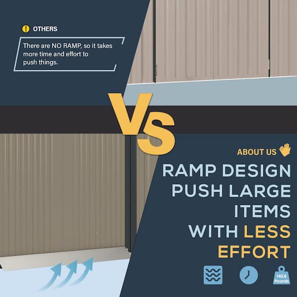 AECOJOY 8 ft. W x 6 ft. D Metal Shed with Design of Lockable Doors