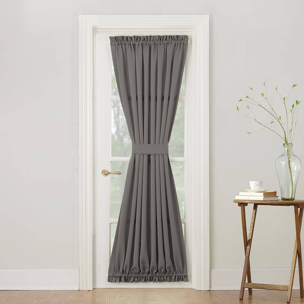 Gregory Room Darkening Rod Pocket Door Curtain Panel in Steel-54 in. W x 72 in. L price history on PriceWatchPro