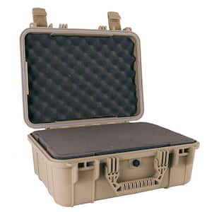 4 Gal. Hard Shell Weather and Water Resistant Medium Storage Case in Tan