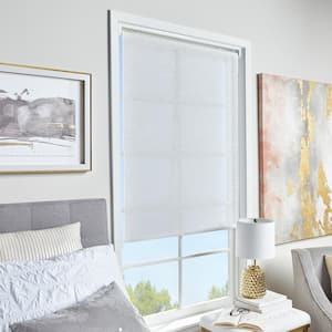 Cut-to-Size White Cordless Light Filtering Roller Shades 23 in. W x 64 in. L