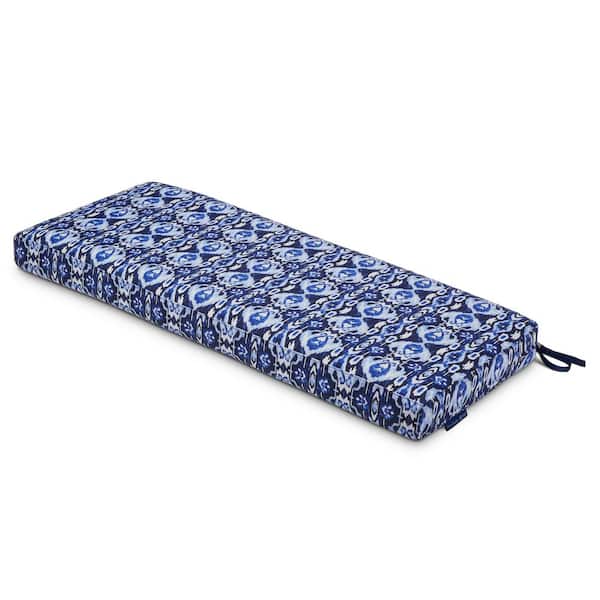 Classic Accessories Vera Bradley 42 in. L x 18 in. D x 3 in. Thick Bench Cushion in Ikat Island