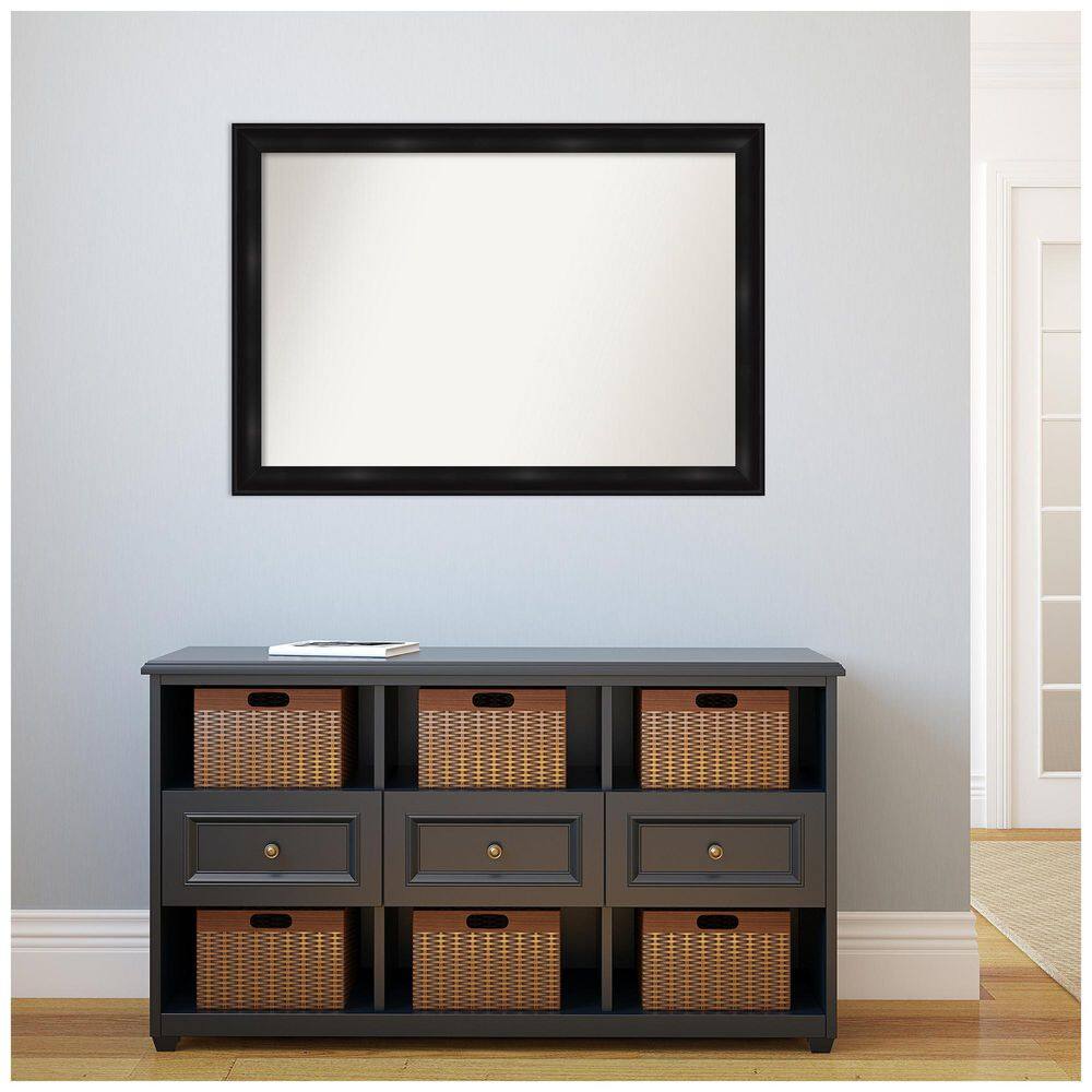 Grand Black Rectangular Wall-Mounted Bathroom Vanity Mirror