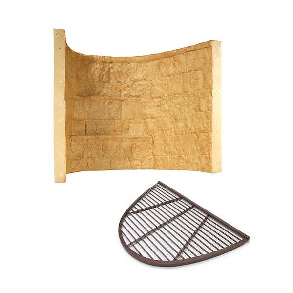 Rockwell 66 in. x 44 in. x 48 in. Tan Composite Window Well with Aluminum Bar Grate