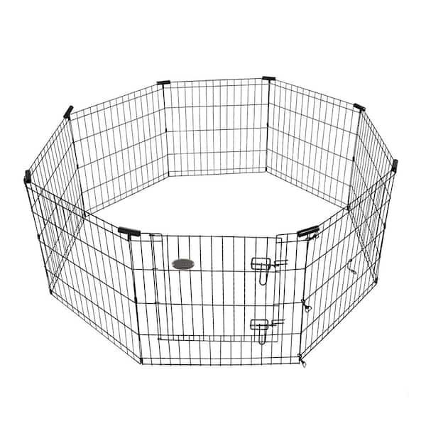 KennelMaster 8-Panel 30 in. x 24 in. Exercise Playpen with Gate
