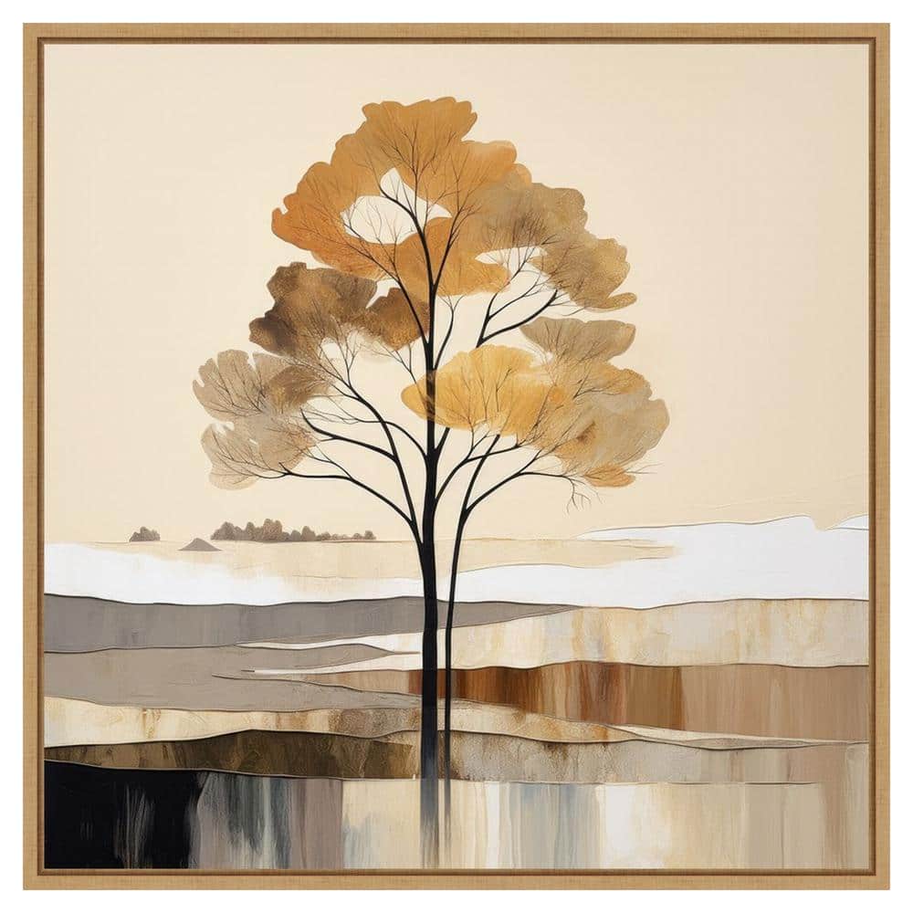 Woodland Charm II by Irena Orlov 30-in. W x 30-in. H. Canvas Wall Art Print Framed in Brown
