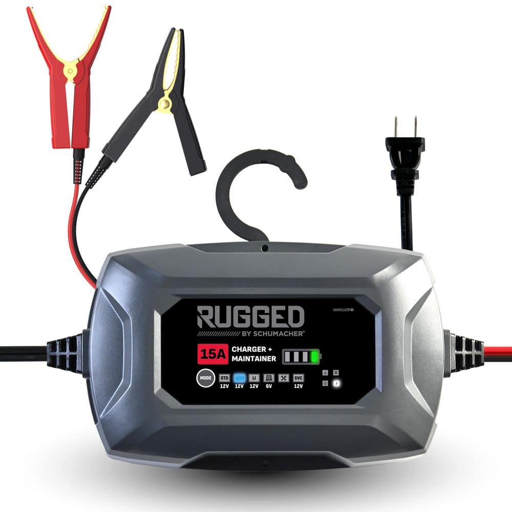 Rugged 15A Car Battery Charger and Maintainer, 3-in-1 Solution, for 6V/12V Power Sport, Automotive, and Marine Batteries price history on PriceWatchPro
