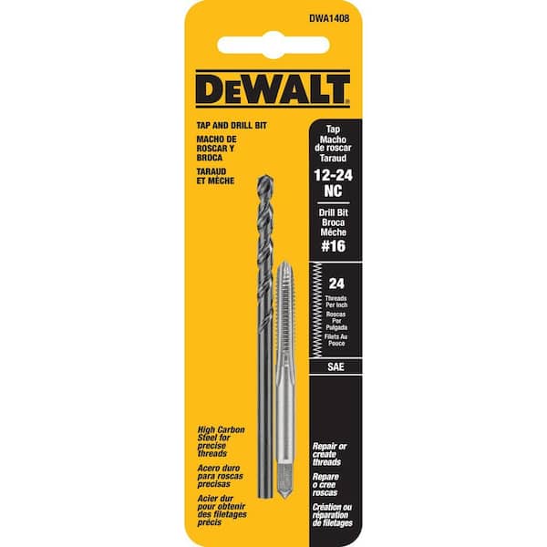 DEWALT #16 Drill and 12-24 NC Tap Set