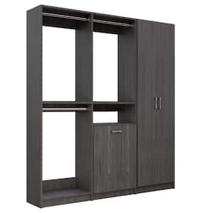 MODULAR CLOSETS Alto Laundry Room 60 in W Grey Double Hang, Hang w