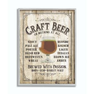 11 in. x 14 in. "Craft Beer Sign Bar Room Wooden Texture" by Retrorocket Studio