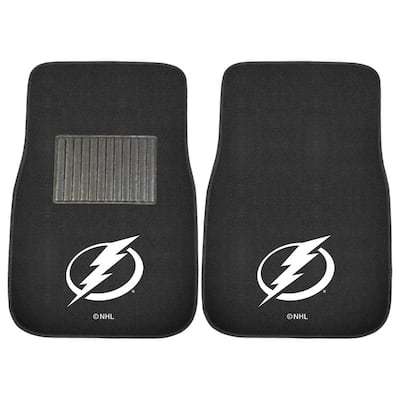 Tampa Bay Lightning 17in. X 27in. 2 Piece Front Embroidered Car Mat Set