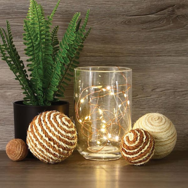 20-Light 6 ft. Battery Operated Mini LED Indoor Copper Wire Warm White Fairy String Light (24-Pack)