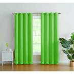 J&V TEXTILES Lime Green Faux Silk 100% Polyester Solid 55 in. W x 84 in ...