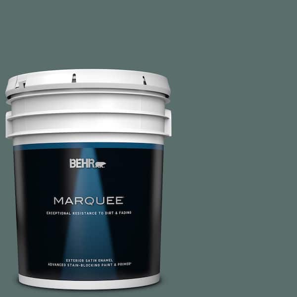 BEHR MARQUEE 5 gal. #490F-6 Agave Frond Satin Enamel Exterior Paint & Primer