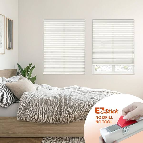StyleWell EZ Stick No Drill No Tool Cream Cordless Light Filtering
