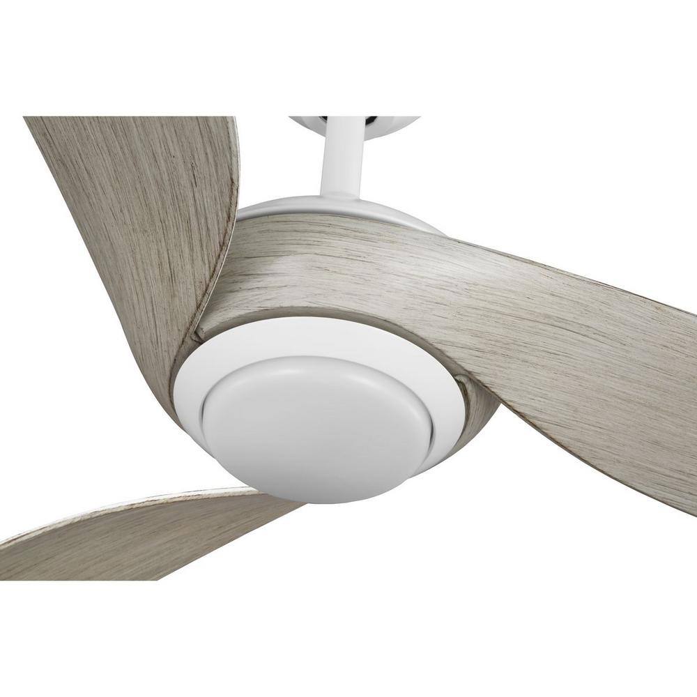 Conte 52" Satin White Ceiling Fan with LED Light and Remote