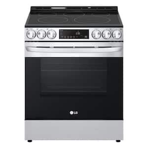 Samsung 30 in. 6.3 cu. ft. Smart 5-Element Slide-In Electric Range with Air  Fry Convection Oven in Black Stainless Steel NE63T8511SG - The Home Depot