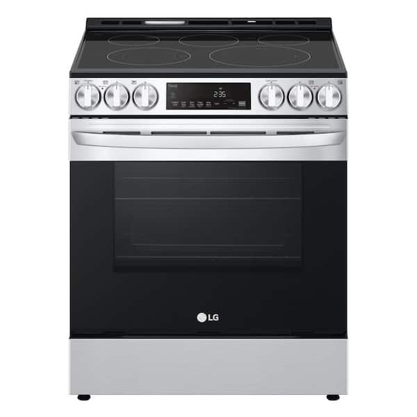 LG 30 in. 6.3 cu. ft. Smart Electric Range with Fan Convection, Air Fry & EasyClean in PrintProof Stainless Steel