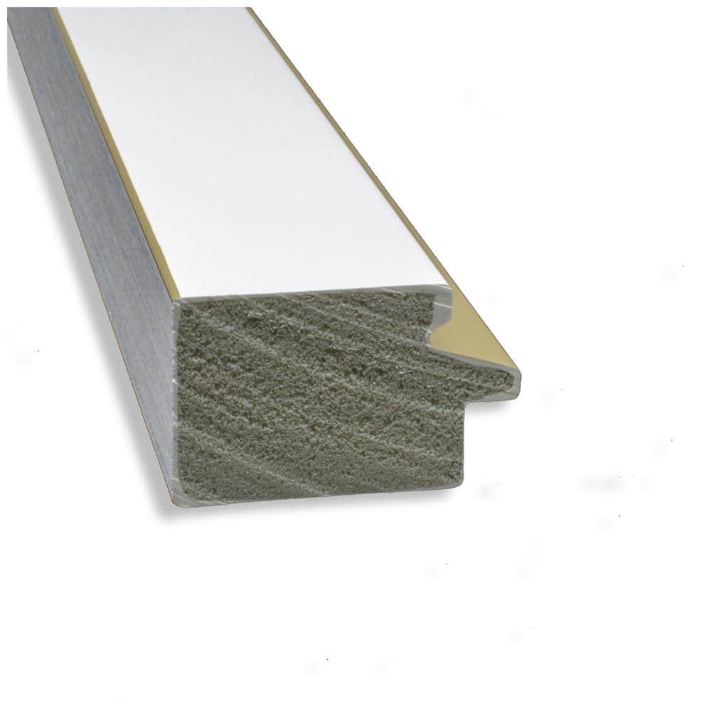 Eva White Gold Narrow Beveled Bathroom Wall Mirror 43x33