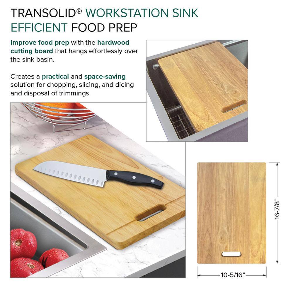 33-Inch Brushed Stainless Steel Kitchen Workstation Sink