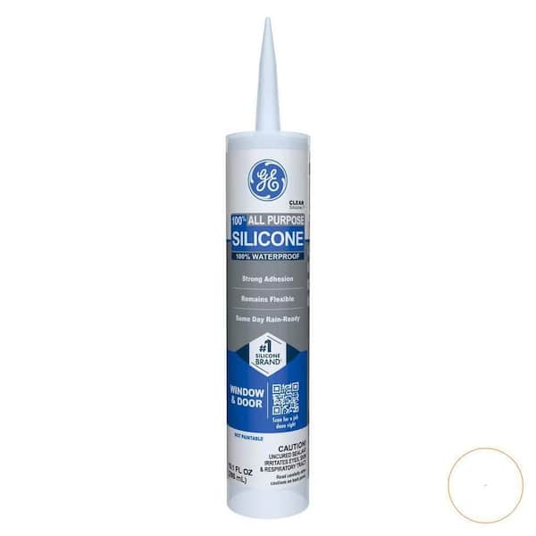 All Purpose Silicone 1 Caulk 10.1 oz Window and Door Sealant Clear (12-Count)