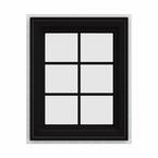 JELD-WEN 24 in. x 30 in. V-4500 Series Black FiniShield Vinyl Right ...