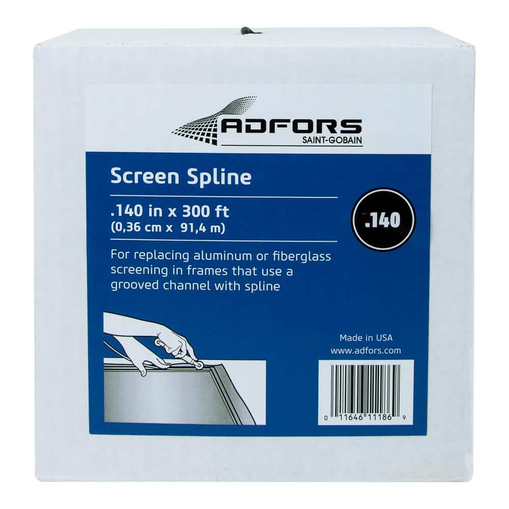 0.140 in. x 300 ft. Black Screen Spline for Windows and Doors