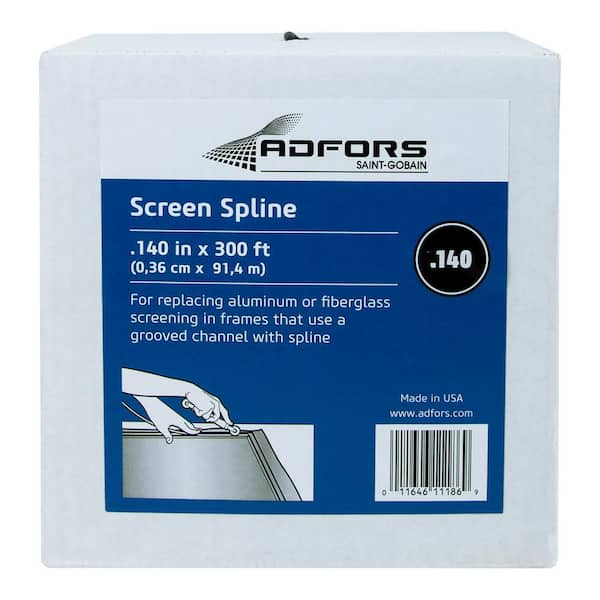 Saint-Gobain ADFORS 0.140 in. x 300 ft. Black Spline for Windows and Doors