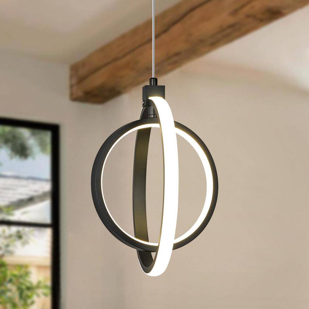 Home Lighting Sand Black Round 1-Pack Modern LED Pendant Lights for Dining Room price history on PriceWatchPro
