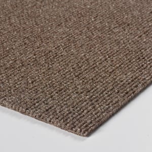 Contender - Espresso - Brown Commercial/Residential 24 x 24 in. Peel and Stick Carpet Tile Square (60 sq. ft.)