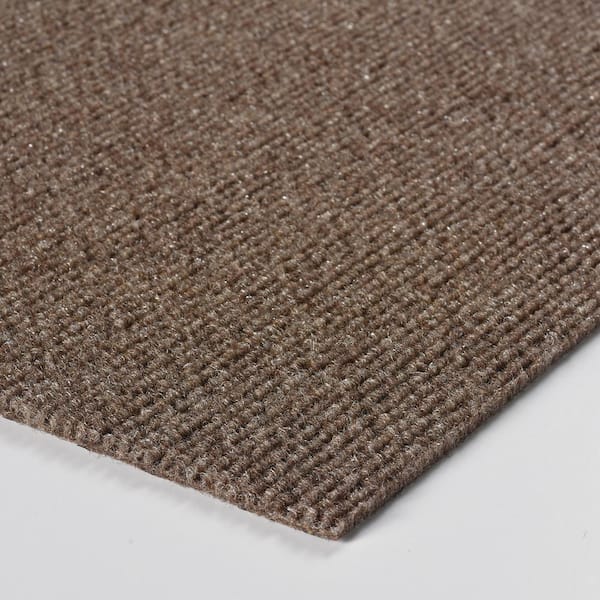 Contender - Espresso - Brown Commercial/Residential 24 x 24 in. Peel and Stick Carpet Tile Square (60 sq. ft.)