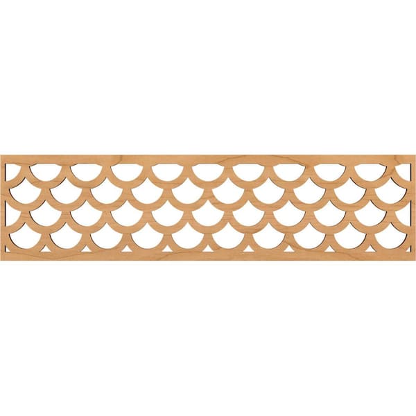 Ekena Millwork Hudson Fretwork 0.375 in. D x 47 in. W x 12 in. L Maple Wood Panel Moulding