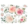 RoomMates Pink Roses Peel And Stick Giant Wall Decals RMK4305SLM - The ...