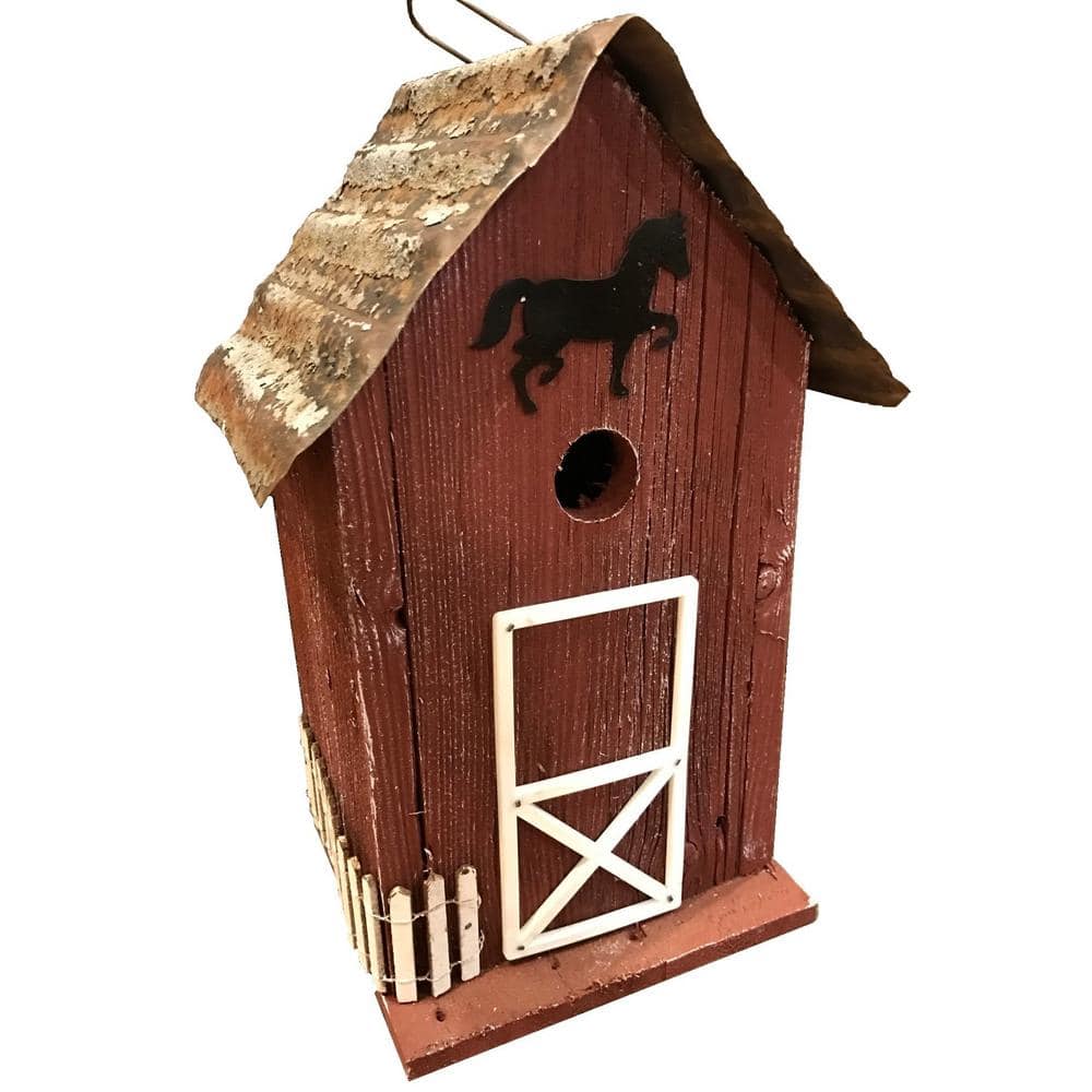 Red Summitville Stable Birdhouse