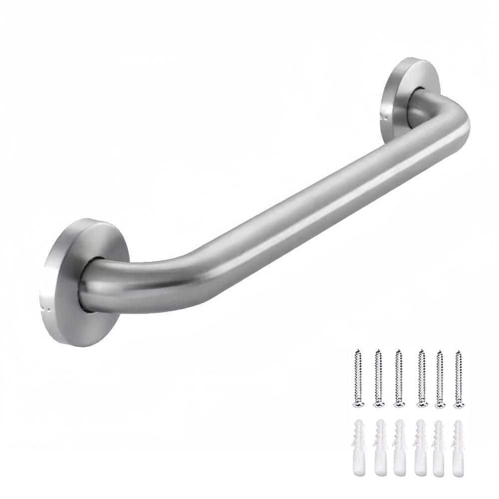 18 in. x 1.25 in. Stainless Steel Anti Slip Bathroom Safety Grab Bar Handrail in Brushed Nickel for Handicap Elderly price history on PriceWatchPro
