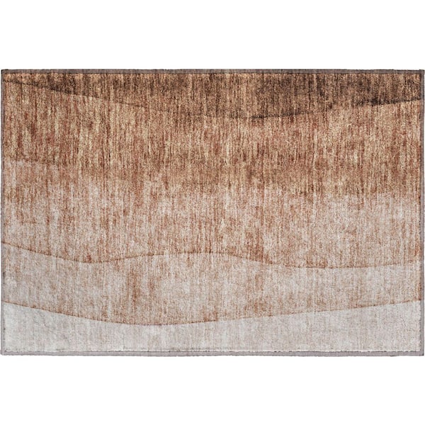 Addison Rugs Mayfield Premium Machine Washable Indoor/Outdoor Geometric AMF625 Brown 1 ft. 8 in. x 2 ft. 6 in. Area Rug