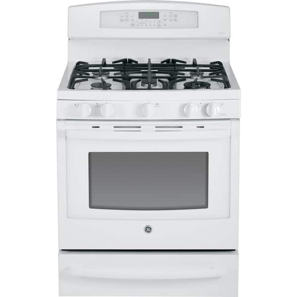 GE Profile 5.6 cu. ft. Gas Range with Self-Cleaning Convection Oven in White