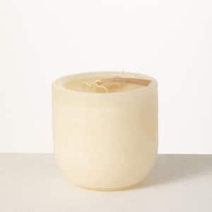 6 in. Melon White Decorative Timber Goblet