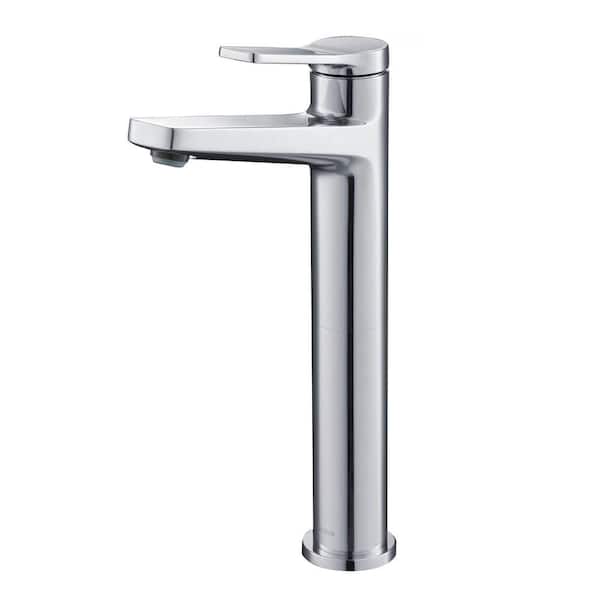 KRAUS Indy Single Handle Vessel Sink Faucet in Polished Chrome