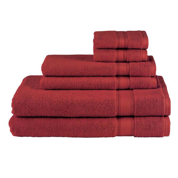 Avanti Linens Solid 6-Piece Burgundy Towel Set