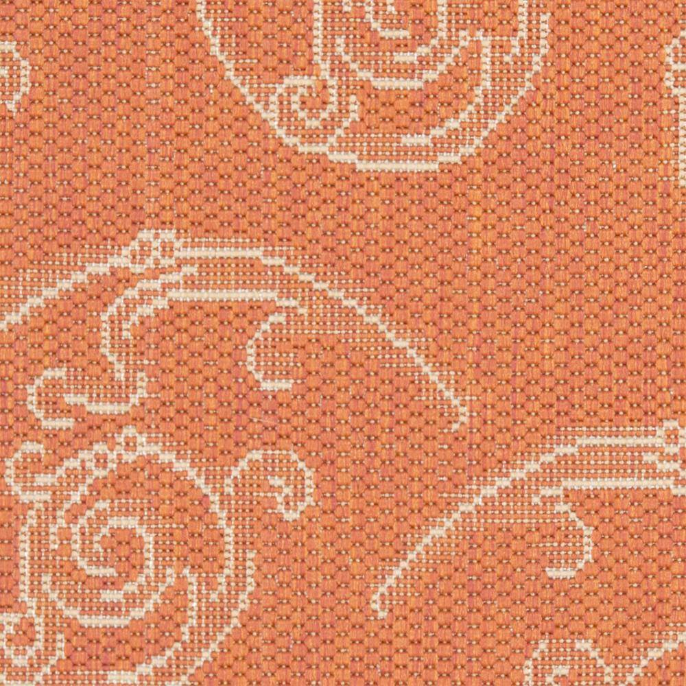 Terracotta & Natural Reversible Synthetic Area Rug, 2' x 3'7"