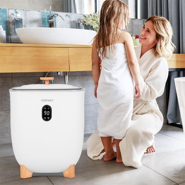 20 L Upgraded Electric Towel Warmer for Bathroom with PTC Heater and 2 Fragrant Disc Holders in White
