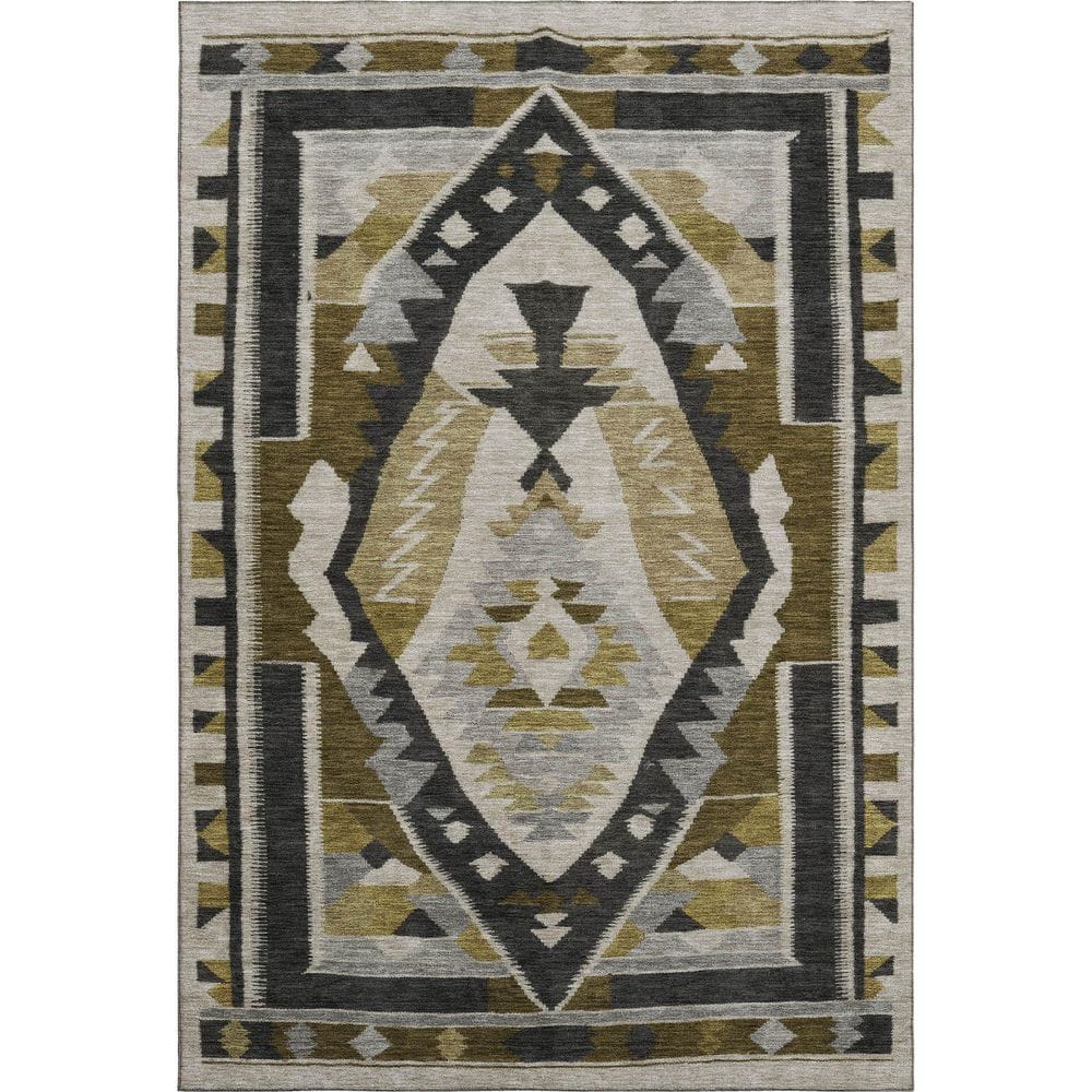 Mayfield Premium Machine Washable Abstract AMF1916 Chocolate 8 ft. x 10 ft. Area Rug price history on PriceWatchPro