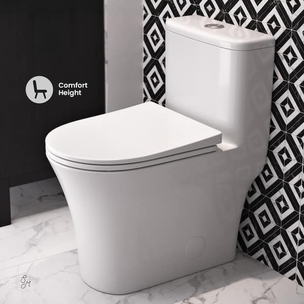 Swiss Madison Cascade One-Piece 1.6 GPF Dual Flush U-Shape Toilet