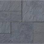Patio-on-a-Pallet 12in. x 24in. and 24in. x 24in. Concrete Gray Basketweave Yorkstone Paver (18 Pieces/48 Sq Ft.)