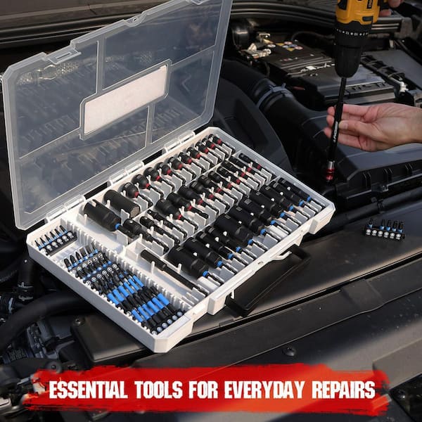80 Piece Cr-V S2 Steel Magnetic Impact Nut Driver Set with Deep