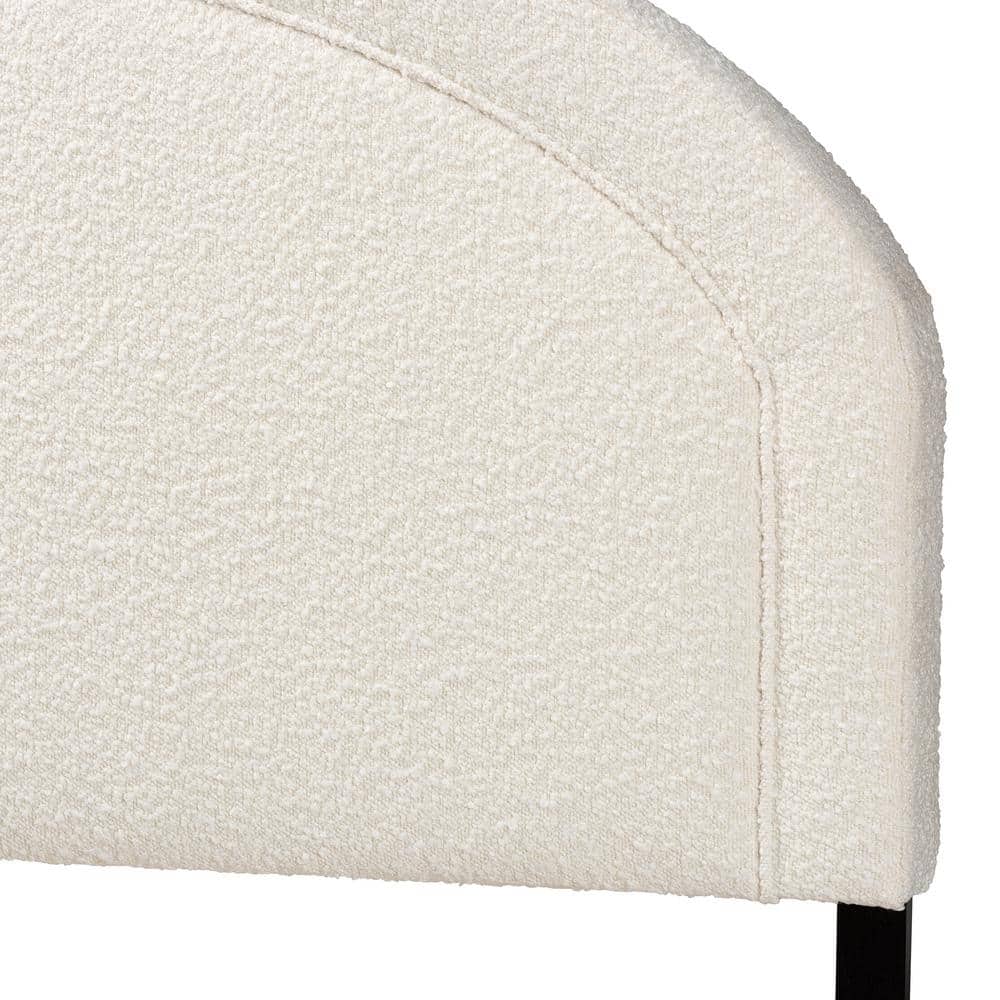Cream Boucle Upholstered Queen Tufted Headboard